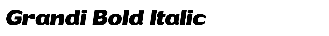 Grandi Bold Italic